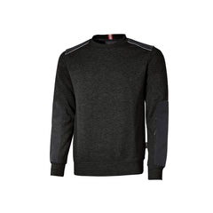 Upower Ryke Sudadera Cepillada Cuello Redondo - Talla 3XL - Bolsillo en Antebrazo, Refuerzos en Codos y Hombros, Elementos Reflectantes, Proteccion DPI1 - Color Negro Carbon