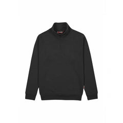 Upower Tautra Sudadera de Trabajo Confortable y Duradera - Talla L - Media Cremallera, Cuello Ajustable, Canale Elastico, Proteccion DPI1 - Color Negro Carbon