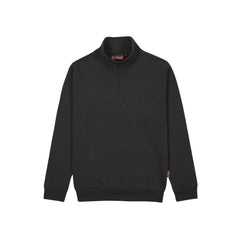 Upower Maui Sudadera con Media Cremallera - Talla XL - French Terry, Algodon y Poliester, Transpirable y Duradera, PuÃ±os y Dobladillo Elasticos, Mangas Ranglan, Costuras Pespunteadas - Color Negro Carbon
