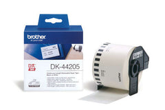 Brother DK44205 - Etiquettes amovibles originales de taille personnalisée - Taille 62mm x 30,48 mètres - Texte noir sur fond blanc