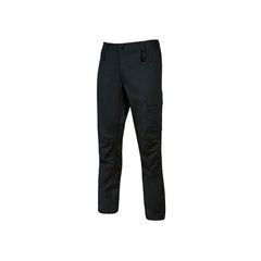 Upower Bravo Top Pantalon CVC Stretch - Talla 5XL - Bolsillos Multifuncionales, Cierre Velcro, Martillo en Cintura, Triple Costura, Ajuste Slim-Fit, Proteccion DPI1 - Color Negro Carbon