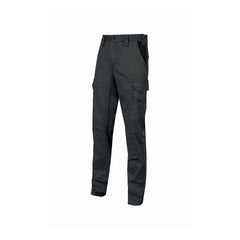 Upower Guapo Pantalones de Trabajo de Algodon Elastico - Talla S - Bolsillos Multifuncionales, Cierre Resistente, Proteccion Lumbar, Detalles Reflectantes, Triple Costura, DPI1 - Color Negro Carbon