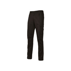 Upower Bravo Top Winter Pantalones de Trabajo Invernales - Talla M - Algodon Elastizado, Triple Costura, Multibolsillos, Cintura Elastizada, Slim-Fit, Proteccion DPI1 - Color Negro Carbon