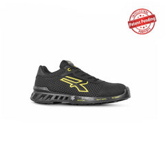 Upower Matt S ESD Calzado de Trabajo y Seguridad - Talla 46 - Maxima Proteccion, Comodidad y Ligereza, Puntera AirToe Aluminium, Suela Antideslizante y Antiabrasion, Proteccion Contra el Frio - Color Negro/Amarillo