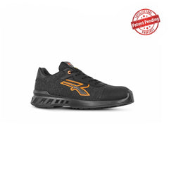 Upower Bradley S ESD Zapato de Seguridad Ligero - Talla 39 - Nylon Transpirable, Puntera Antiabrasion, Suela Antideslizante, Proteccion Anti-perforacion, Antiestatica, Clase S1PS FO SR - Color Negro/Naranja