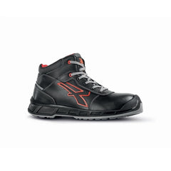 Upower Sting S ESD Calzado de Seguridad Altos - Talla 40 - Hidrorrepelentes, Suela Antideslizante, Resistente al Aceite, Antiabrasion, Antiestatica, Puntera Compuesta - Color Negro/Rojo