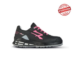 Upower Sylvie S ESD Calzado de Seguridad Femenino - Talla 41 - Microfibra Hidrofuga, Puntera Reforzada, Plantilla U-Power, Entresuela Infinergy, Suela Antideslizante, Proteccion S3S CI FO SR - Color Negro/Rosa