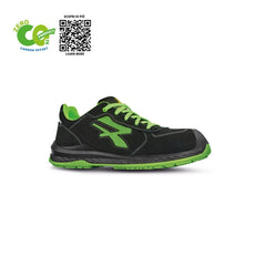 Upower Canyon UK S ESD Calzado de Seguridad - Talla 39 - Proteccion S1PS FO SR, Maxima Comodidad - Color Negro/Verde