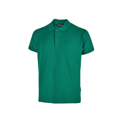 Upower Tonga Polo de Hombre de Algodon Pique - Talla S - Transpirable, Cuello con 3 Botones, Acabados en Canale, Refuerzos en Cuello y Hombros, Proteccion DPI1 - Color Verde Esmeralda