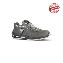 Upower Ring S ESD Calzado de Seguridad Bajos - Talla 43 - Cuero Nubuck, Puntera de Aluminio, Suela PU, Hidrofugos, Antiarrugas, Antideslizantes, Proteccion S3S CI FO SR - Color Gris