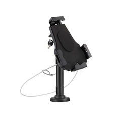 Tooq Soporte de Sobremesa y Pared Profesional Ajustable para Tablet de entre 7.9â€ a 10.5â€ - Incluye Candado Antirrobo - Organizador de Cables - Color Negro