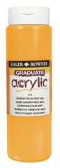 Daler Rowney Graduate Pintura Acrilica - Botella de Plastico - 500ml - Color Amarillo de Cadmio Profundo