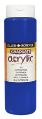 Daler Rowney Graduate Pintura Acrilica - Botella de Plastico - 500ml - Color Azul Ultramarino
