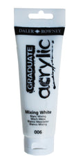Daler Rowney Graduate Pintura Acrilica - Tubo de Plastico - 120ml - Color Blanco de Mezcla