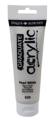 Daler Rowney Graduate Pintura Acrilica - Tubo de Plastico - 120ml - Color Blanco Perla