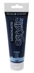 Daler Rowney Graduate Pintura Acrilica - Tubo de Plastico - 120ml - Color Indigo