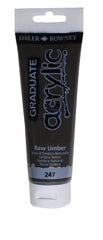 Daler Rowney Graduate Pintura Acrilica - Tubo de Plastico - 120ml - Color Sombra Natural