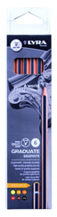 Lyra Graduate Artistic Pack de 6 Lapices de Grafito - Graduaciones Surtidas - Color Negro