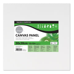 Daler Rowney Simply Carton Entelado - 250g - 30x30cm - Imprimacion Triple - Grano Medio - 100% Algodon sin Acido - 250g - Color Blanco