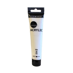 Daler Rowney Simply Pintura Acrilica - Tubo de Plastico - 75ml - Color Blanco