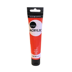 Daler Rowney Simply Pintura Acrilica - Tubo de Plastico - 75ml - Color Escarlata