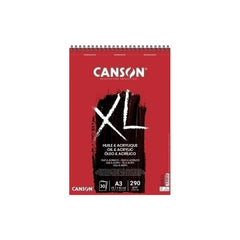 Canson XL Oleo & Acrilico Album Espiral de 30 Hojas A3 - 290g - Grano Fino - Color Blanco