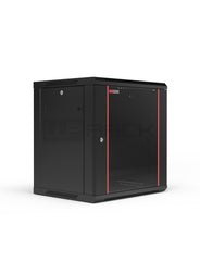 WP RWB-06605-B Armario Mural 6U - Puerta de Cristal - Cerradura de Seguridad - 600x500x370mm - Color Negro