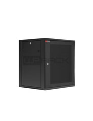 WP RWC-12606-B Armario Mural 12U - Puerta de Acero Perforada - Cerradura de Seguridad - 540x600x580mm - Color Negro