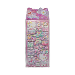Comansi Pegatinas en Relieve Hello Kitty 10 x 25 cmÂ - 4 Modelos Surtidos - Efecto 3D - Estilo Kawaii