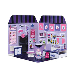 Comansi Sticker House Kuromi Ramen ShopÂ - Incluye Figura - Stickers Lavables -  Escenario Adorable - Juego Creativo