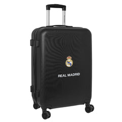 Safta Real Madrid Maleta Trolley Mediana 24" Rigida - Candado - Asa Telescopica de PVC con Goma - 4 Ruedas 360Âº - 40x63x26cm - Color Negro