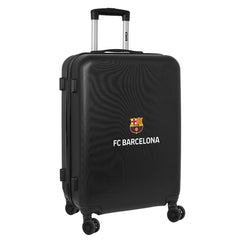 Safta F.C.Barcelona Maleta Trolley Mediana 24" Rigida - Candado - Asa Telescopica de PVC con Goma - 4 Ruedas 360Âº - 40x63x26cm - Color Negro