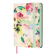 Finocam Flexi Joy Agenda - Anual 2026 - Tapa Blanda - Formato F4 - 120x23x172mm - 1 Dia por Pagina - Tematica de Flores