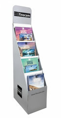 Finocam Expositor de Pie con 64 Calendarios de Imagenes Surtidos - Anual 2026 - Estructura de Carton - Color Surtidos