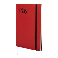 Finocam Dynamic Mara Agenda Profesional - Anual 2026 - Tapa Blanda - Cierre con Goma Elastica - Formato Y10 - 144x11x208mm - Semana Vista Horizontal - Color Rojo