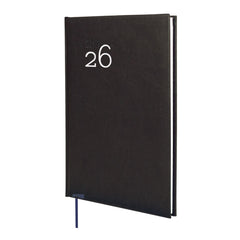 Finocam Dynamic Milano Agenda Profesional en Catalan - Anual 2026 - Tapa Dura Acolchada - Formato Y11 - 168x19x245mm - Semana Vista en Vertical - Color Negro
