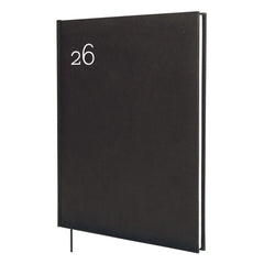 Finocam Dynamic Milano Agenda Profesional - Anual 2026 - Tapa Dura Acolchada - Formato Y12 - 214x19x275mm - Semana Vista en Vertical - Color Negro
