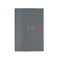 Finocam Agenda Planificador Internacional - Anual 2026 - Espacio para Escribir - Formato Y11 - 165x5x240mm - Mes Vista - Color Gris