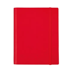Finocam Duoband Agenda con Bloc de Notas en Catalan - Anual 2026 - Formato E10 - 168x15x226mm - Semana Vista Horizontal - Color Rojo