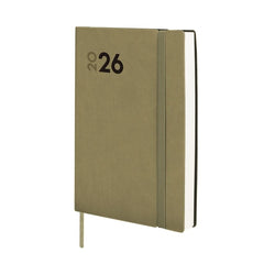 Finocam Dynamic Mara Agenda Profesional - Anual 2026 - Tapa Blanda - Cierre con Goma Elastica - Formato Y4 - 124x22x174mm - 1 Dia por Pagina - Color Verde