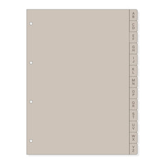 Finocam R4064 Indice Alfabetico para Agendas Open - 13 Solapas - Formato A4 - 220x2x297mm - PVC - Color Beige Grisaceo