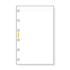 Finocam C242 Notas de Recambio para Agendas Classic - Liso - Formato 602 - 73x114x5mm - Color Blanco