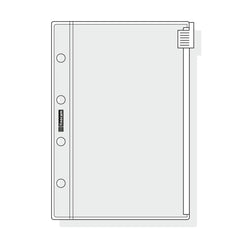 Finocam C171 Funda para Agendas Classic - Cierre de Cremallera - Formato 601 - 65x91x1mm - PVC - Color Gris Claro