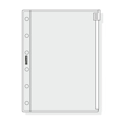 Finocam C271 Funda para Agendas Classic - Cierre de Cremallera - Formato 602 - 88x116x1mm - PVC - Color Gris Claro