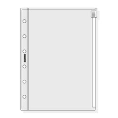 Finocam C371 Funda para Agendas Classic - Cierre de Cremallera - Formato 603 - 94x129x1mm - PVC - Color Gris Claro