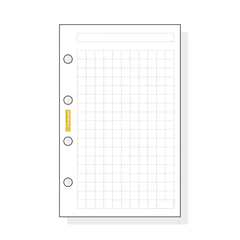 Finocam C140 Recambio para Agendas Classic - Cuadriculado - Formato 601 - 56x89x5mm - Color Blanco