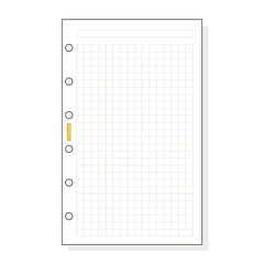 Finocam C340 Recambio para Agendas Classic - Cuadriculado - Formato 603 - 79x127x5mm - Color Blanco