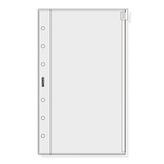 Finocam R471 Funda para Agendas Open - Cierre de Cremallera - Formato 400 - 103x2x153mm - PVC - Color Gris Claro