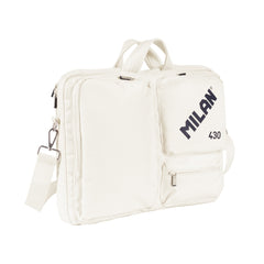 Milan 430 Since 1918 Maletin para Portatiles hasta 17" - Cierre de Cremallera - 3 Compartimentos - 42x34x9cm - Color Beige