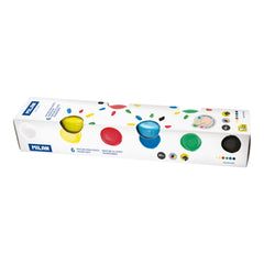 Milan Pack de 6 Tarros de Pintura para Dedos - 40ml por Unidad - Mezclable - Lavable - Colores Surtidos